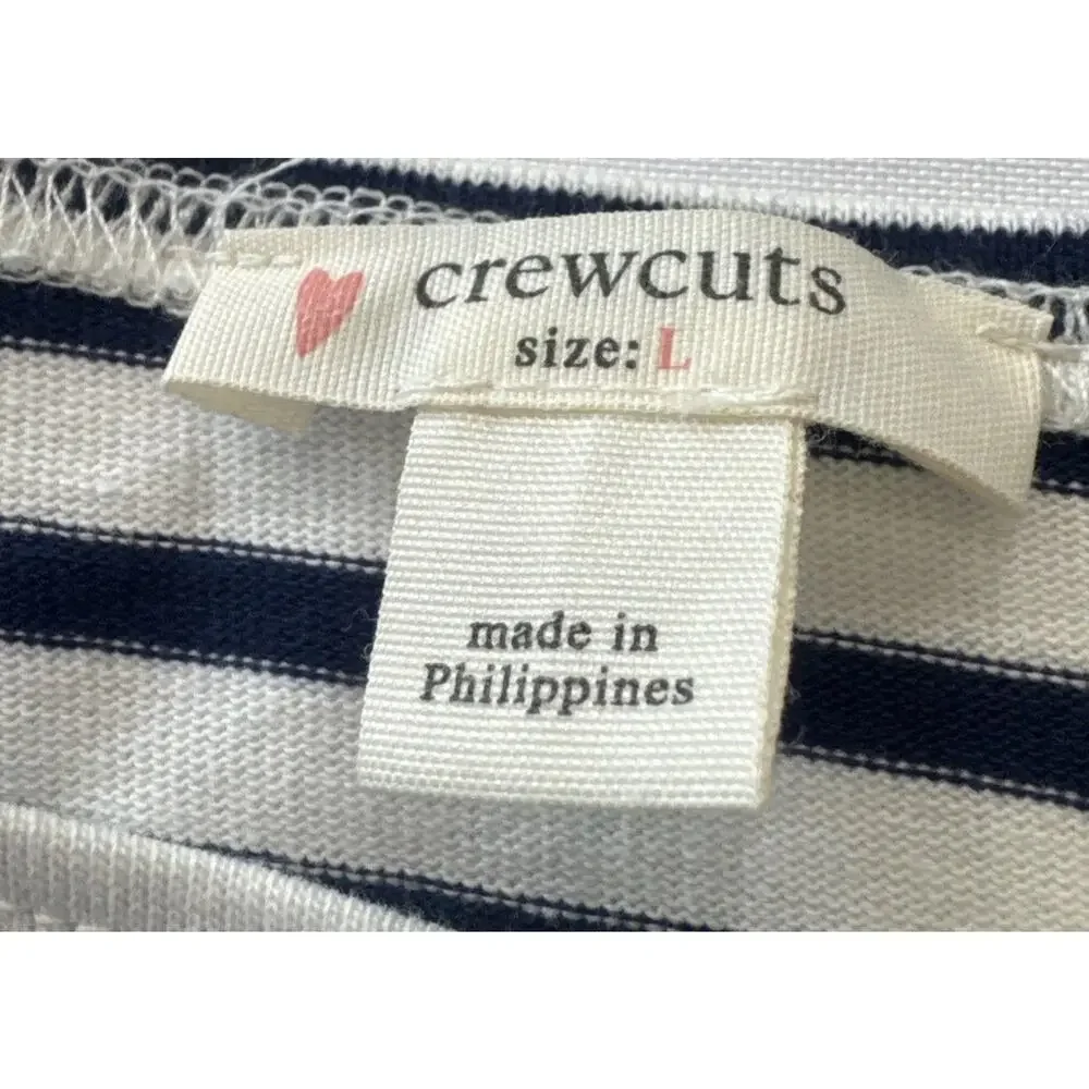 J.Crew Crewcuts Girls 14 Large Stripe Blouse Gold Buttons Corduroy Skirt Set
